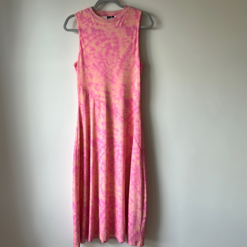 Pink tie die dress